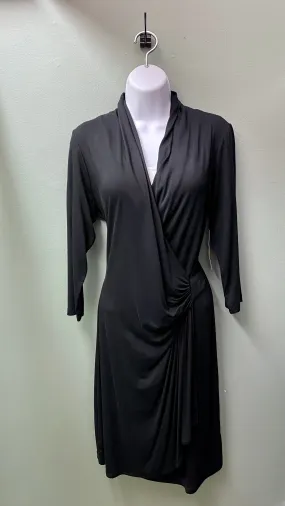 * Karen Kane Black Drape Front Dress