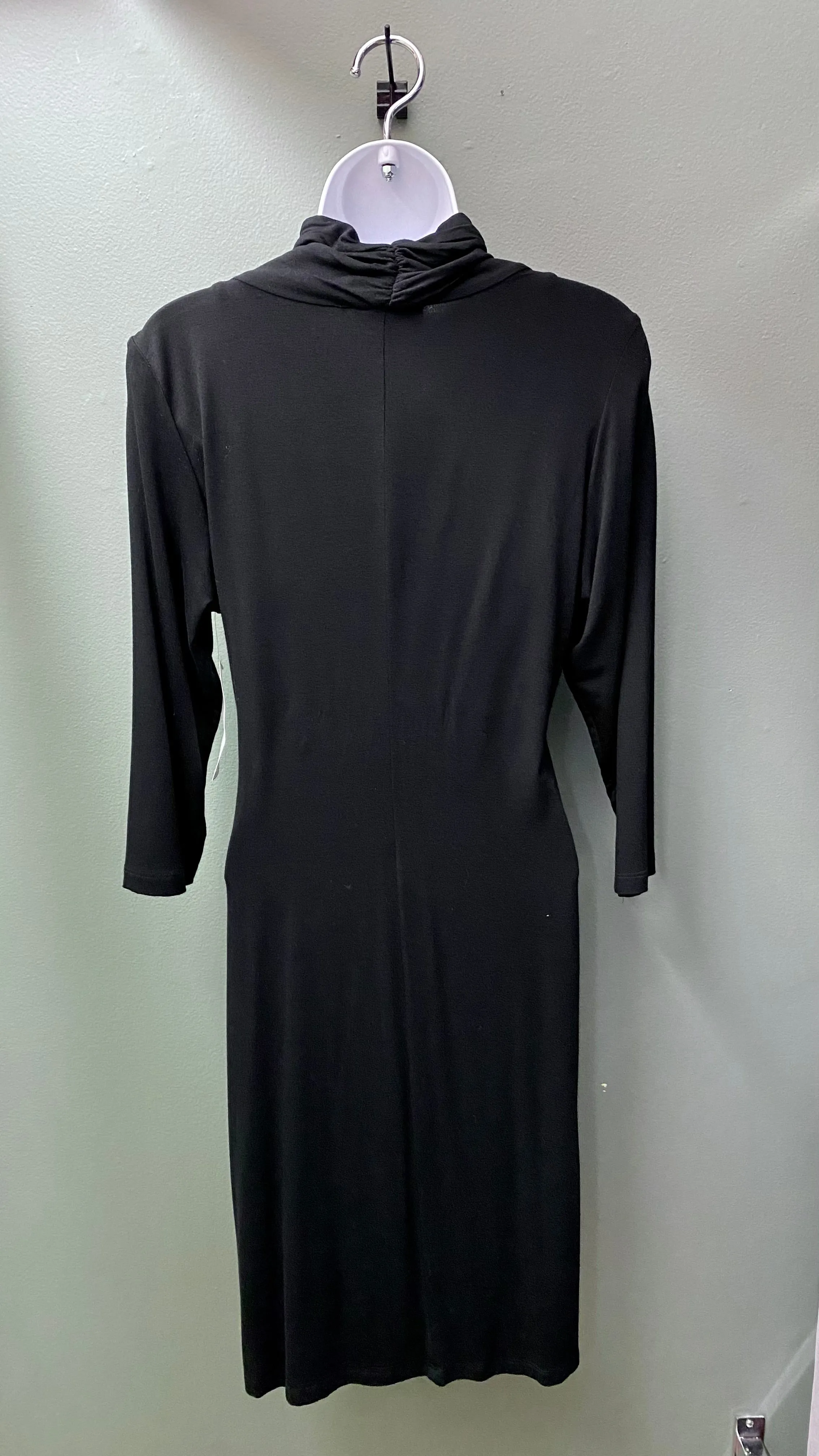 * Karen Kane Black Drape Front Dress