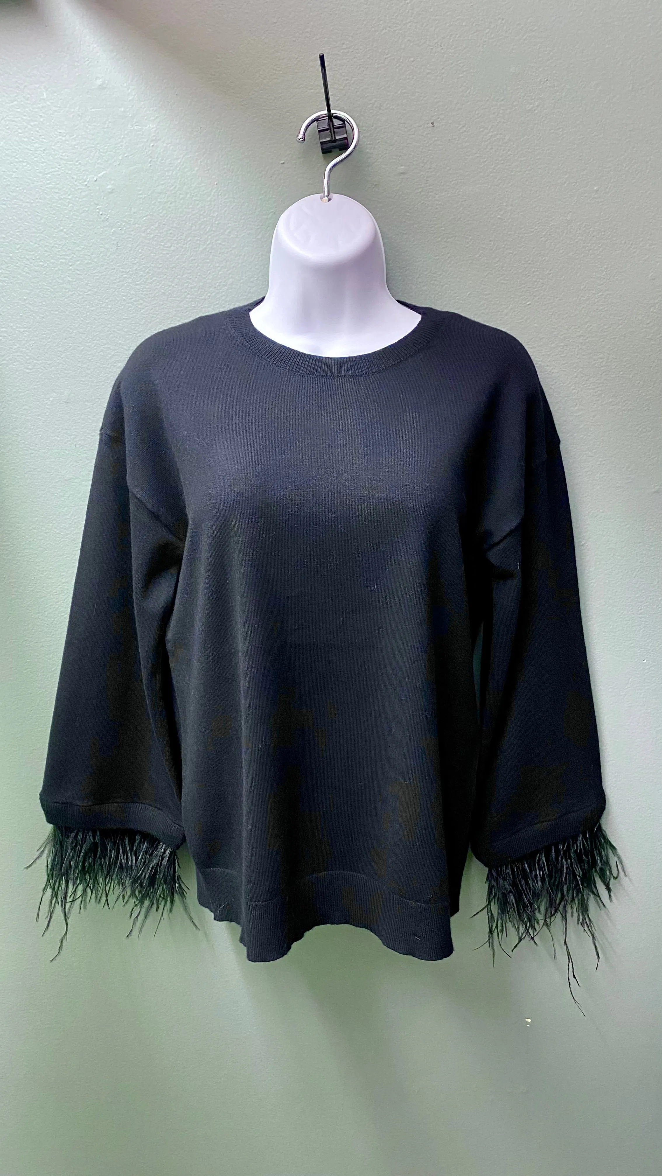 * Karen Kane Feathered Cuff Top