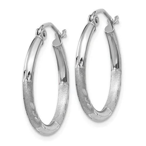 14K W Gold 20mm Hoop Earrings