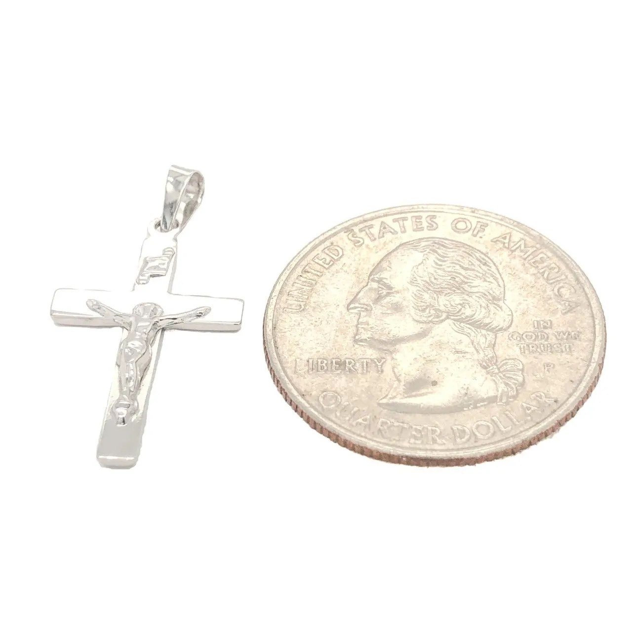 14K W Gold Crucifix Cross