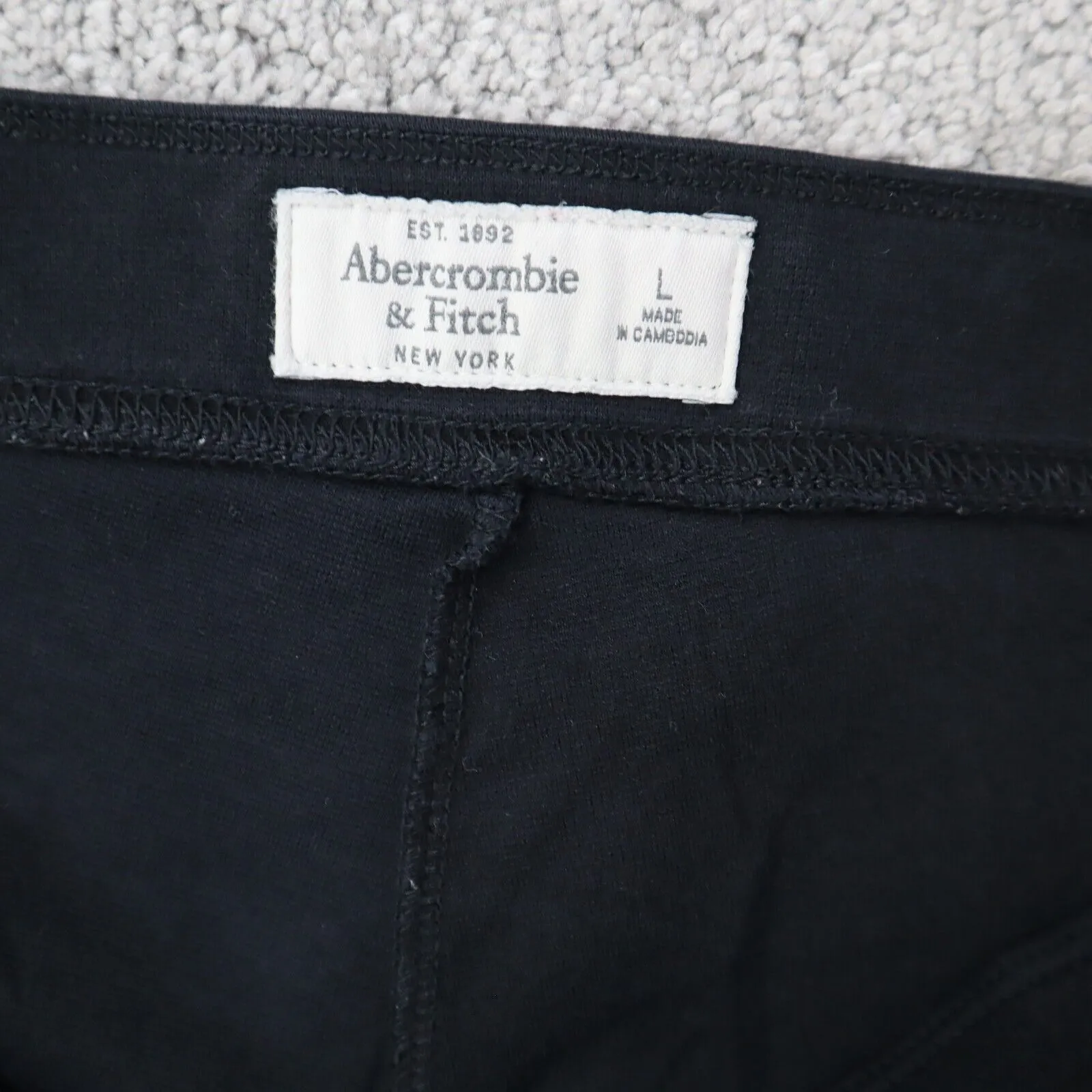 Abercrombie & Fitch Womens Slim Fit Skinny Jegging Pants Mid Rise Black Size L