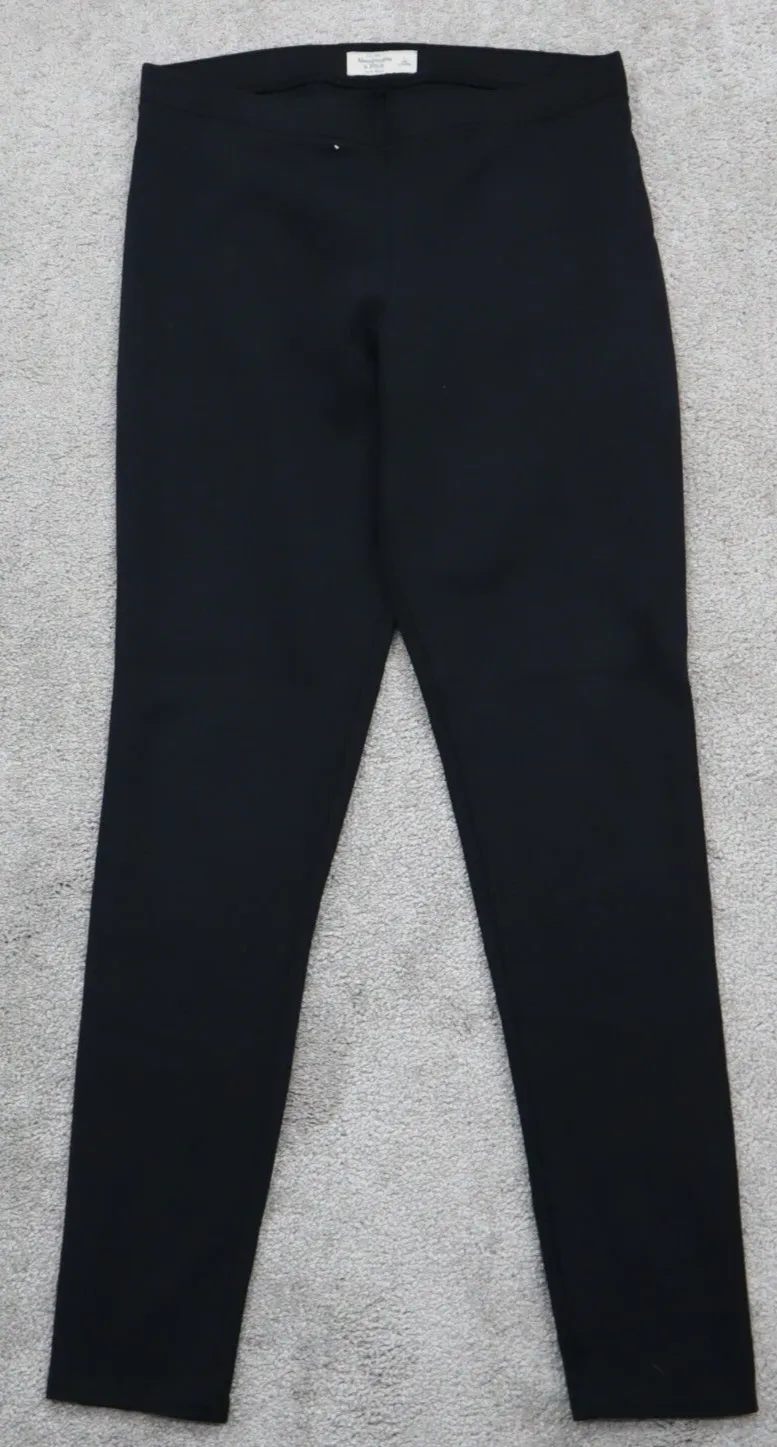 Abercrombie & Fitch Womens Slim Fit Skinny Jegging Pants Mid Rise Black Size L