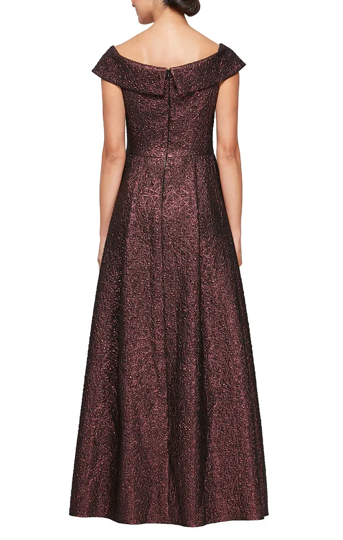 Alex Evenings Stretch Jacquard Evening Gown 8157030