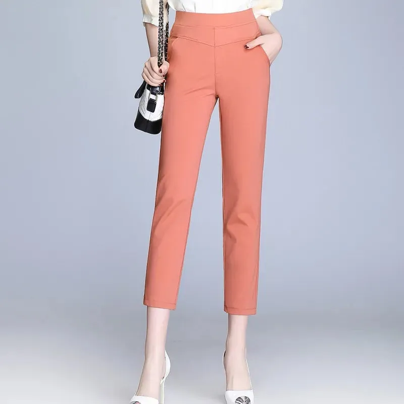 Amy Fashion - Candy Color Stretch Pencil Capris Pants