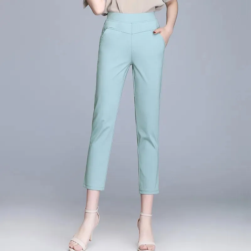 Amy Fashion - Candy Color Stretch Pencil Capris Pants