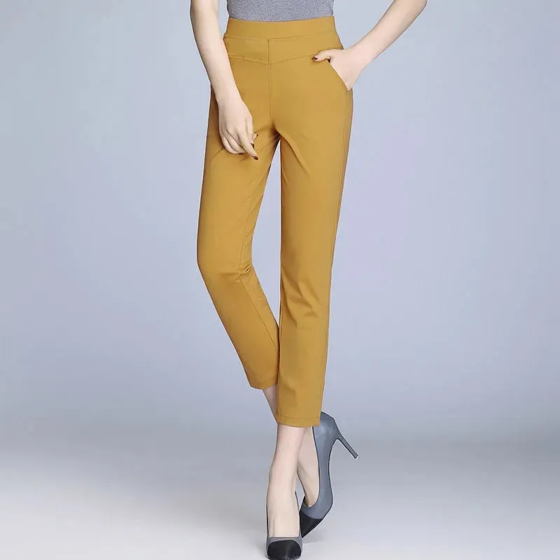 Amy Fashion - Candy Color Stretch Pencil Capris Pants