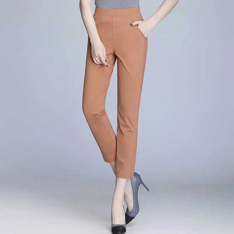 Amy Fashion - Candy Color Stretch Pencil Capris Pants