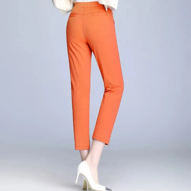 Amy Fashion - Candy Color Stretch Pencil Capris Pants