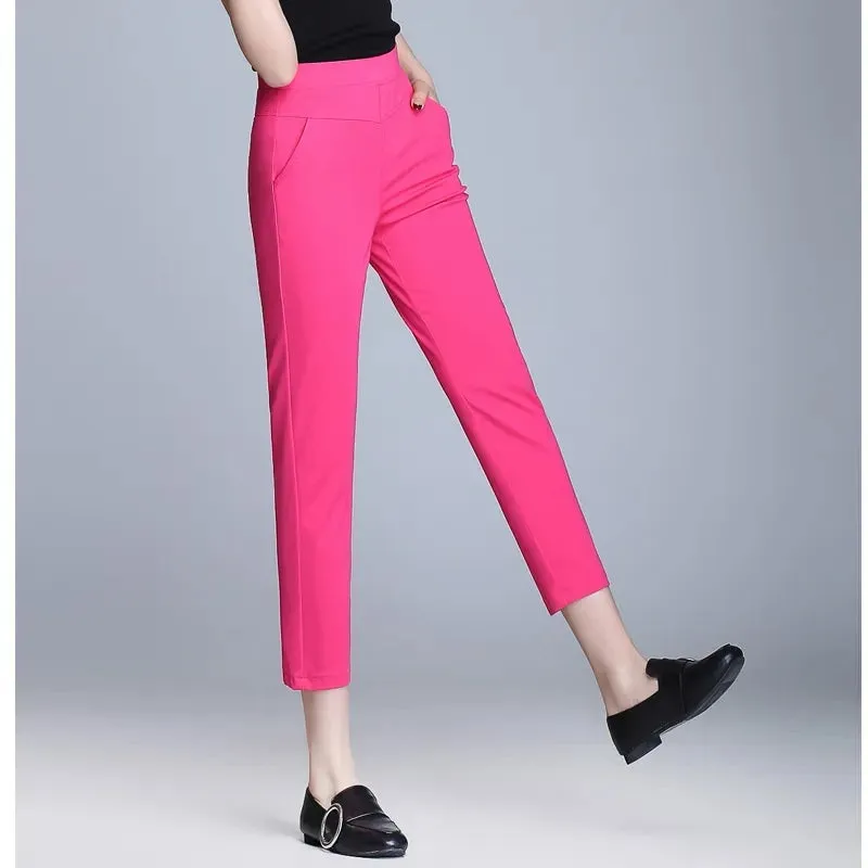 Amy Fashion - Candy Color Stretch Pencil Capris Pants