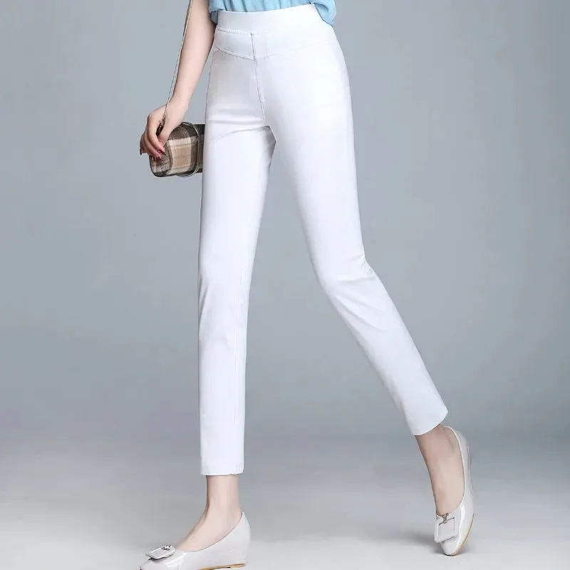 Amy Fashion - Candy Color Stretch Pencil Capris Pants