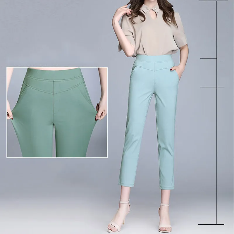 Amy Fashion - Candy Color Stretch Pencil Capris Pants