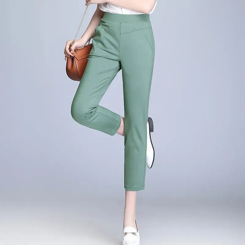 Amy Fashion - Candy Color Stretch Pencil Capris Pants