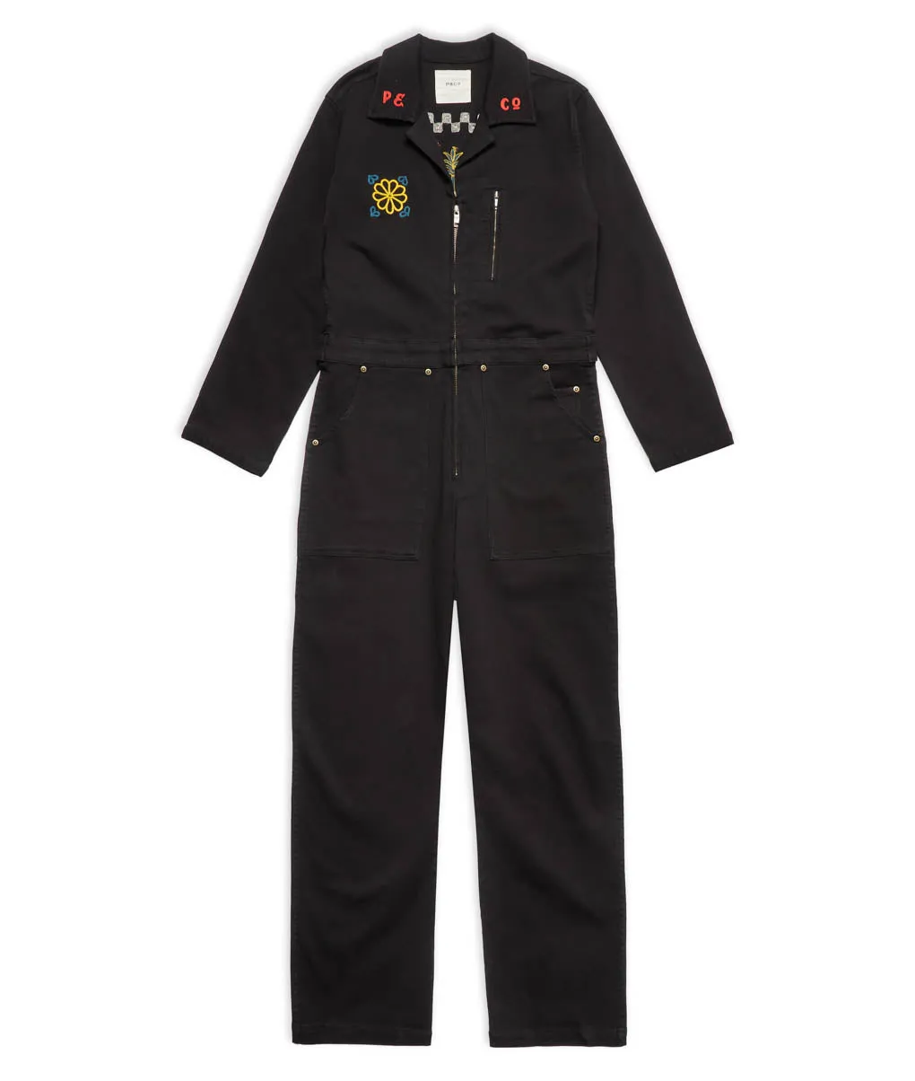 Athens Boilersuit - Washed Black