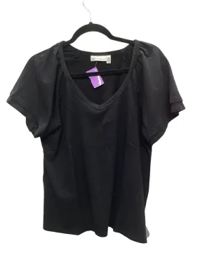 Black Top Short Sleeve Rafaella, Size Xl