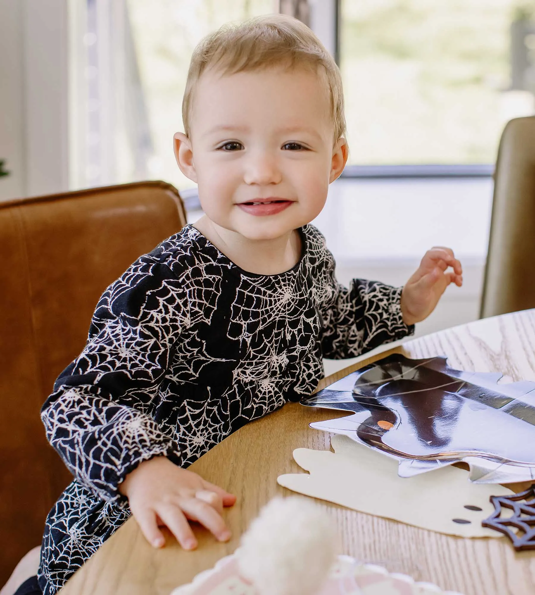 Burt's Bees Organic Baby Girl Spiderwebs Shirt and Pant Set