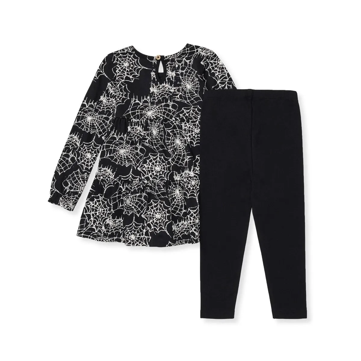 Burt's Bees Organic Baby Girl Spiderwebs Shirt and Pant Set