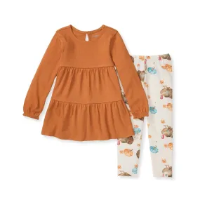 Burt's Bees Organic Baby Girl Turkey Time Shirt and Pant Set