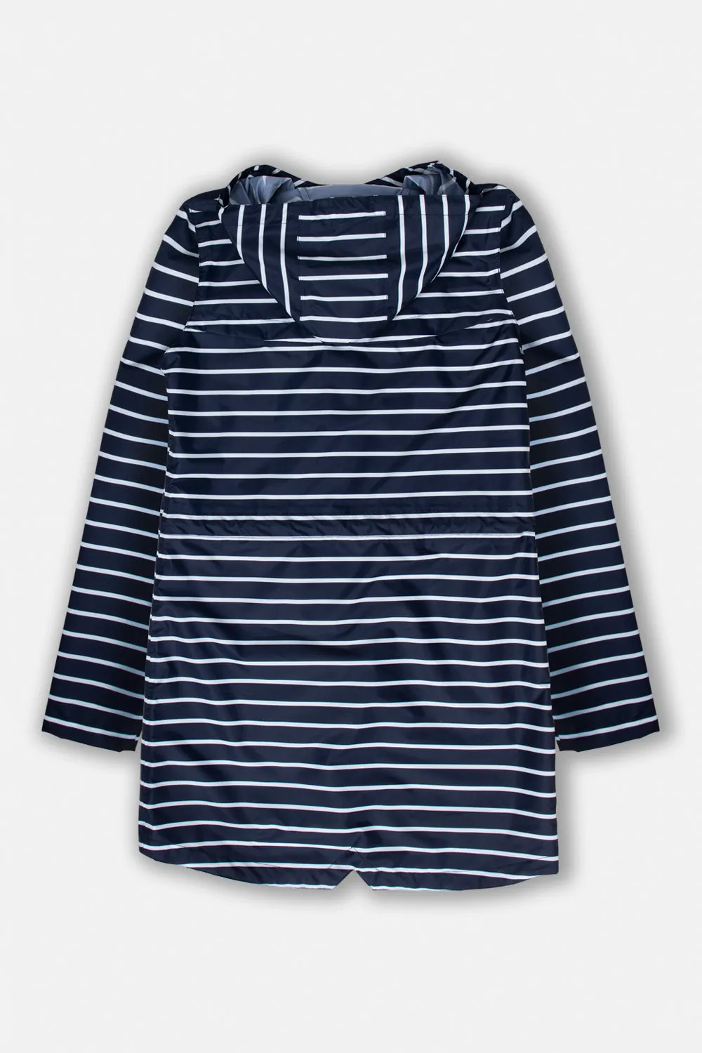 Cara Rain Parka - Navy Stripe