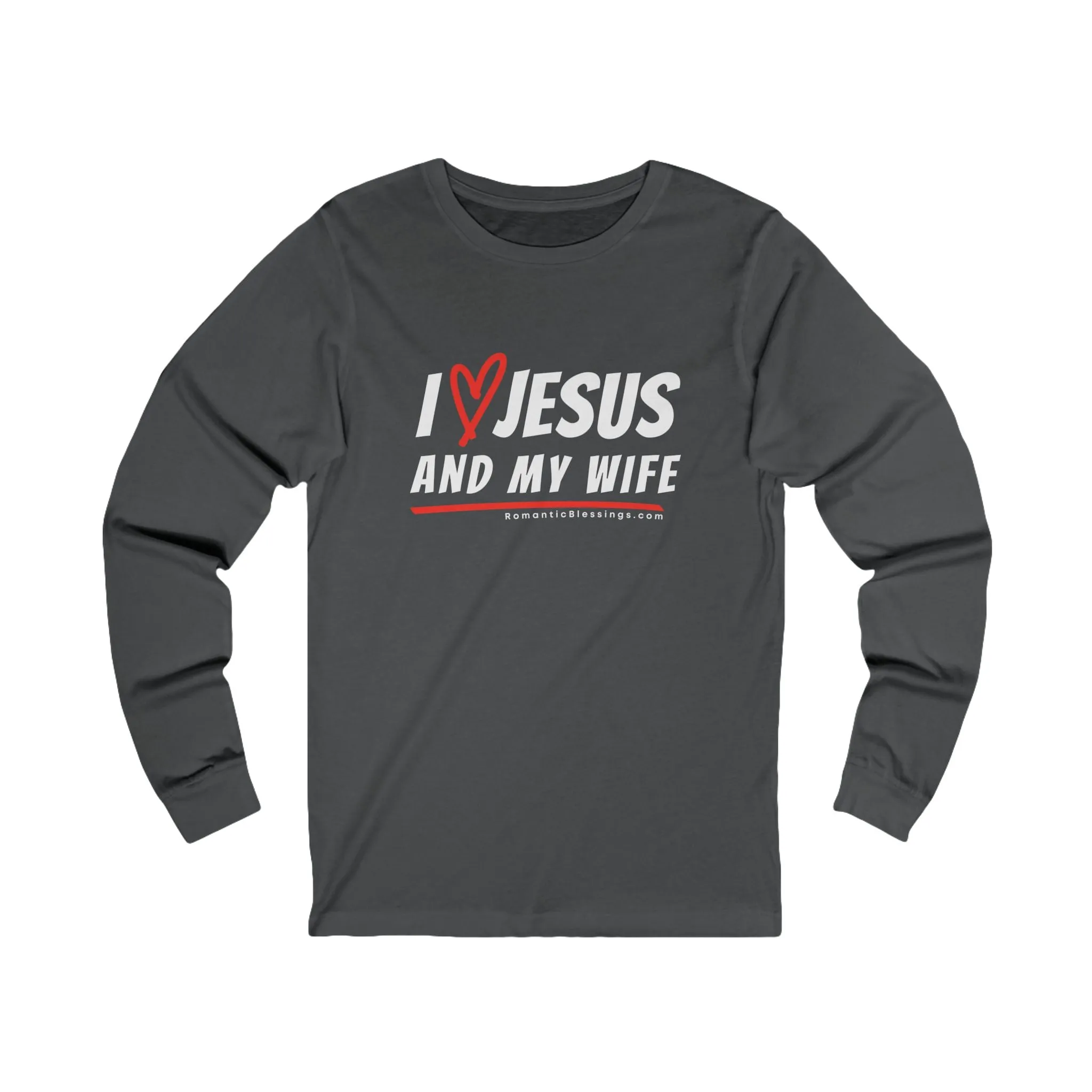 Christian Marriage Message for Husbands on Long-Sleeve T-Shirt