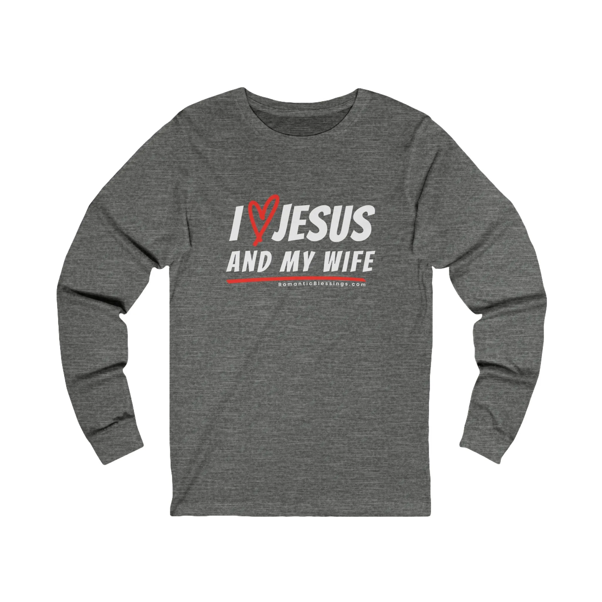 Christian Marriage Message for Husbands on Long-Sleeve T-Shirt