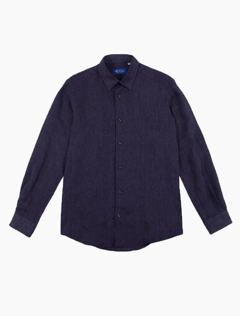 Dark Plum Linen Shirt