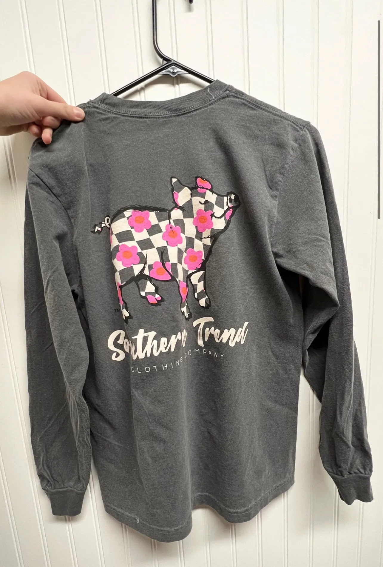 Floral Check Pig L/S