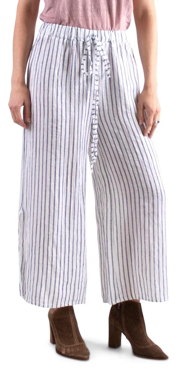 Giulana Striped Capri Pants