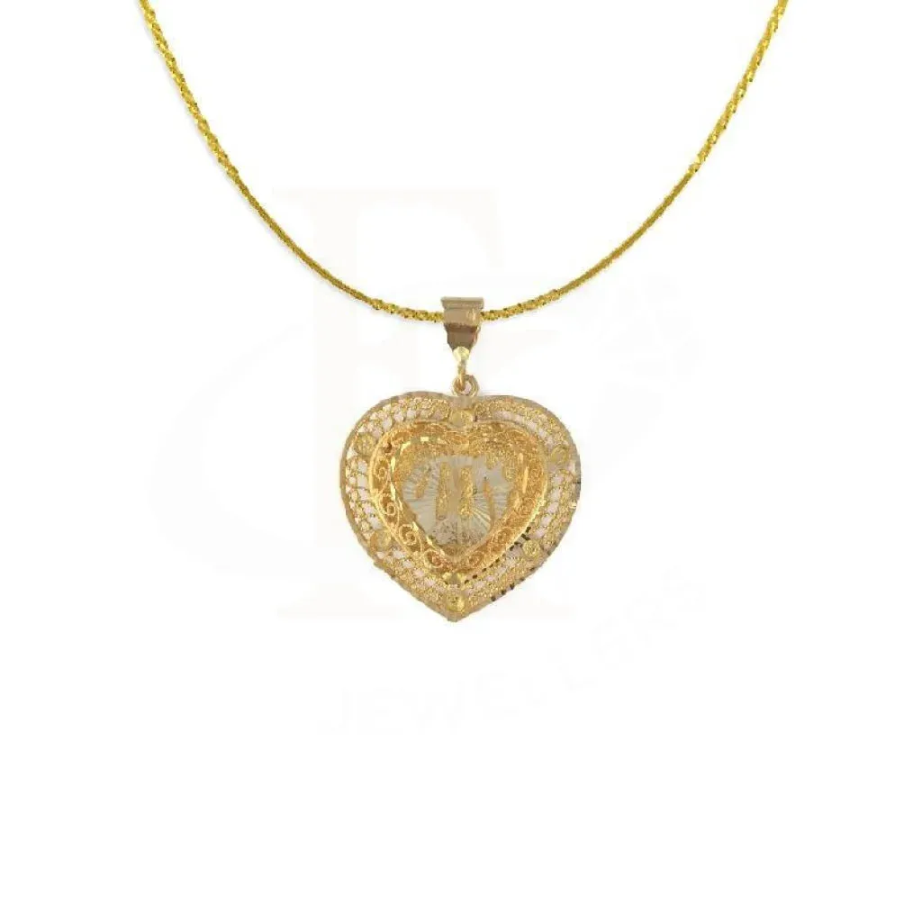 Gold Allah Necklace (Chain with Pendant) 22KT - FKJNKL1574