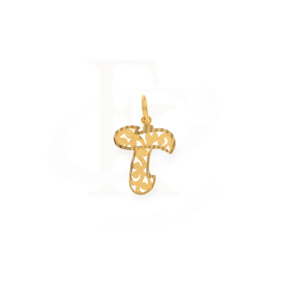 Gold Alphabet Pendant 21KT - FKJPND21K7547