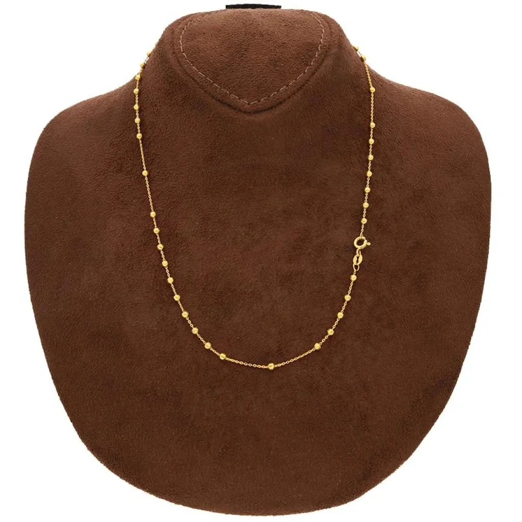 Gold Beads Necklace 22KT - FKJNKL22K2402