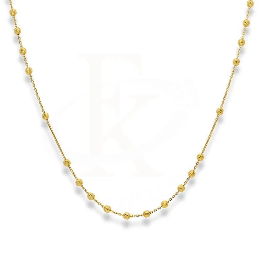 Gold Beads Necklace 22KT - FKJNKL22K2402