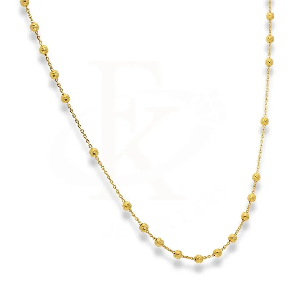 Gold Beads Necklace 22KT - FKJNKL22K2402