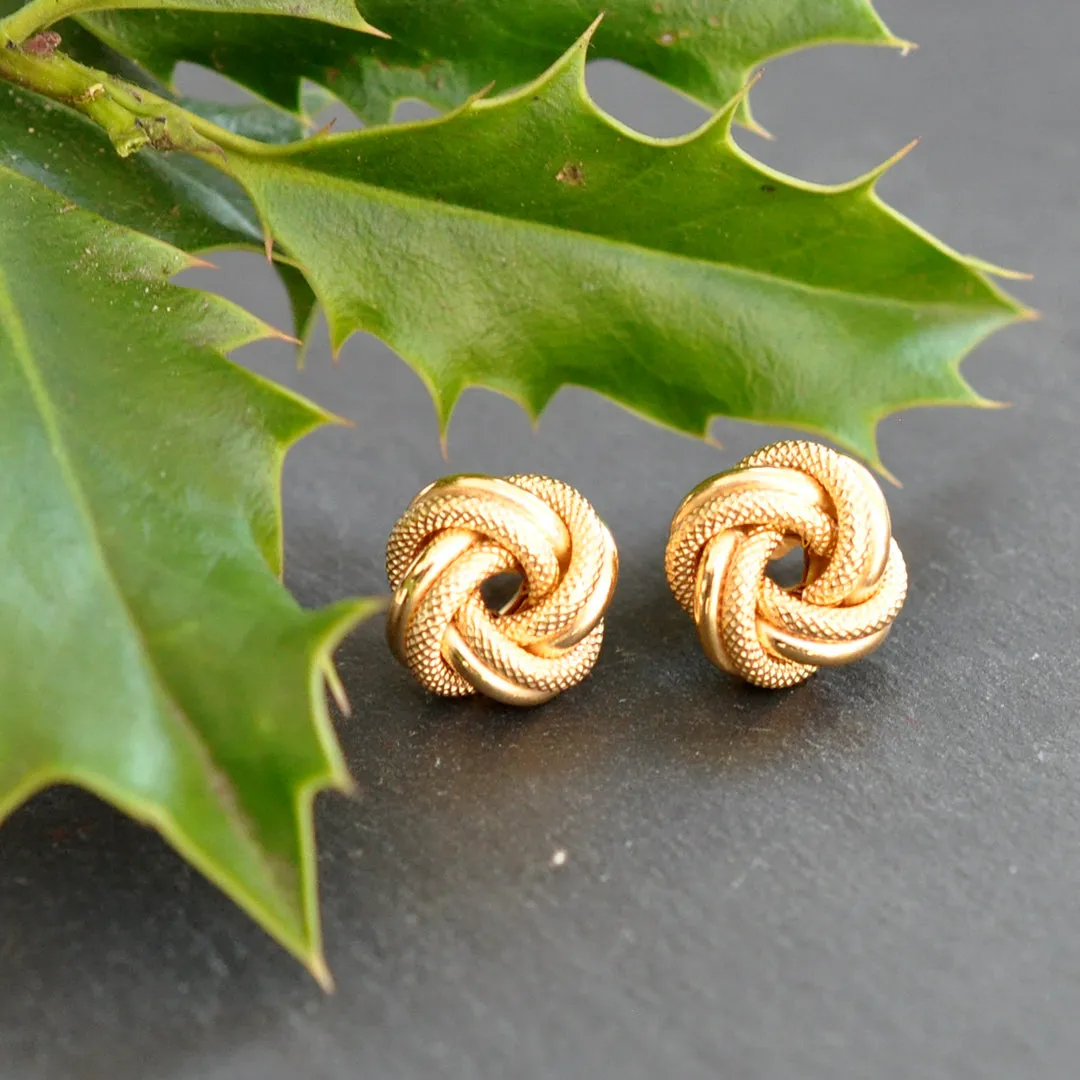 Gold Knot Earrings