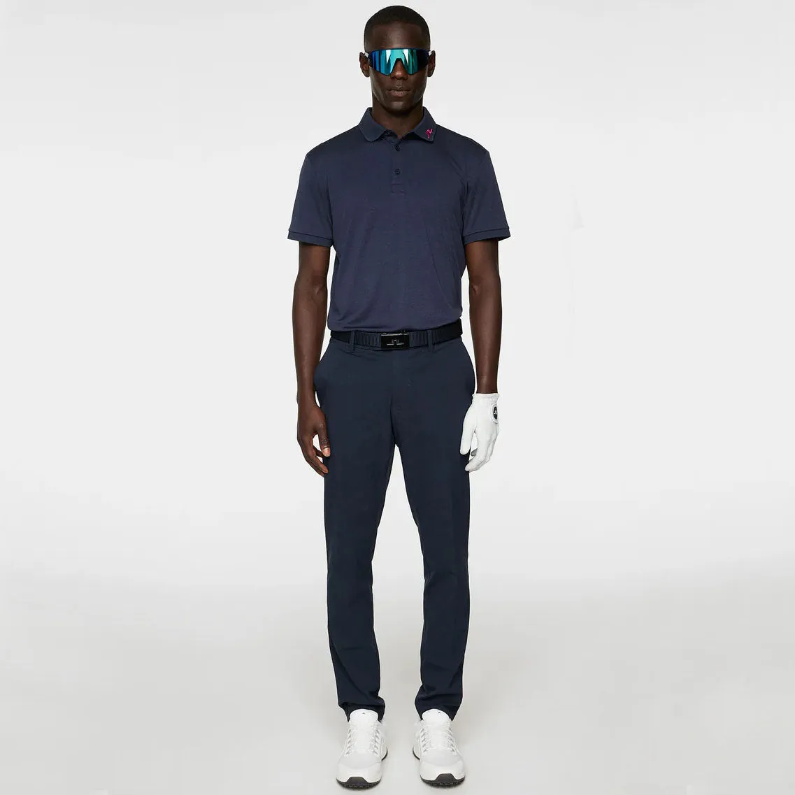 J.Lindeberg KV Regular Fit Golf Shirt - Navy Melange