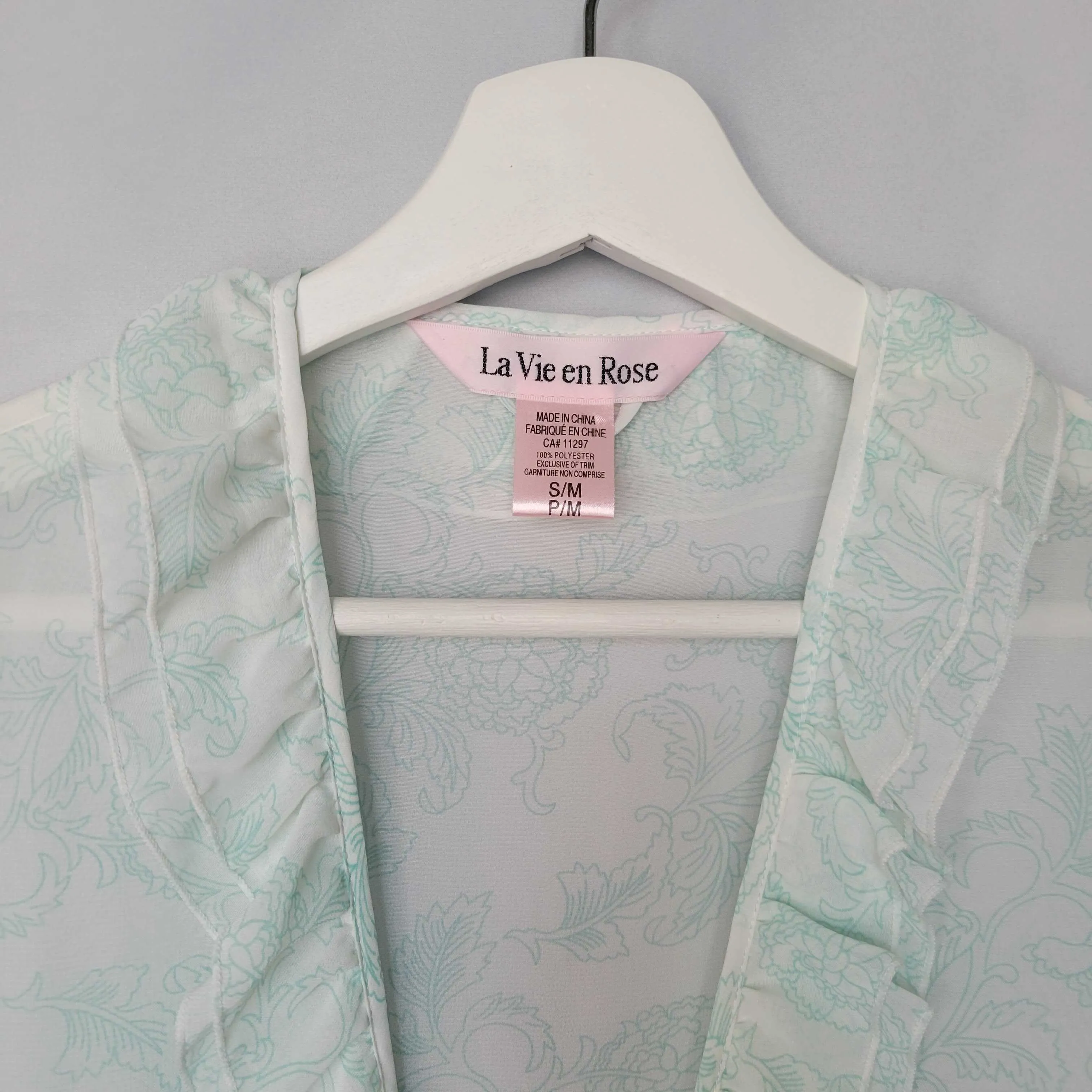 La Vie En Rose Turquoise Floral Kimono