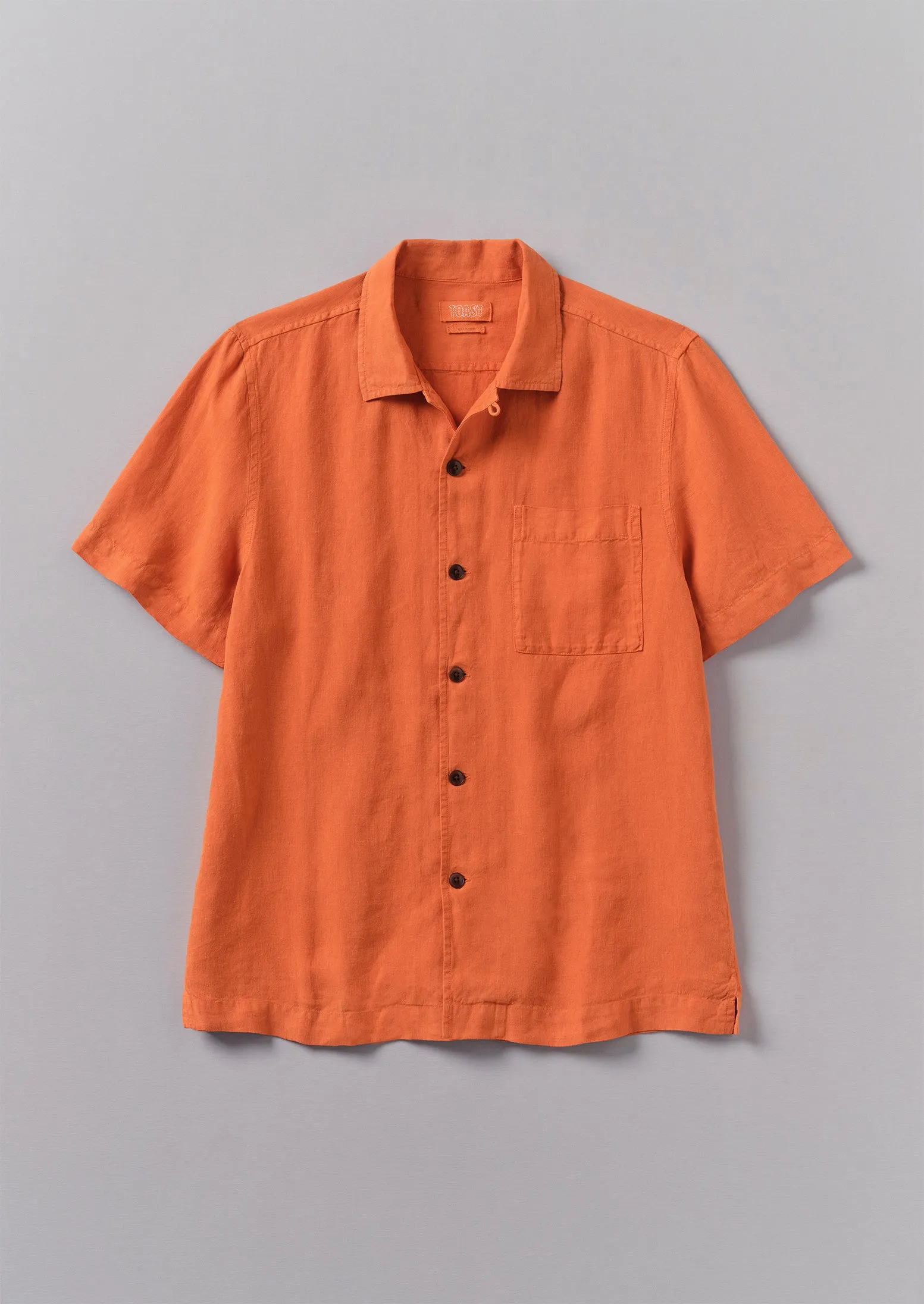 Linen Short Sleeve Shirt | Clementine