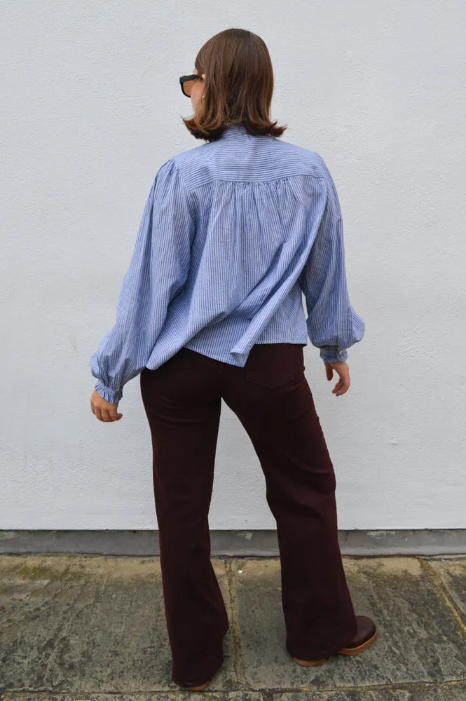 Louizon Peuplier Blue Stripe Blouse