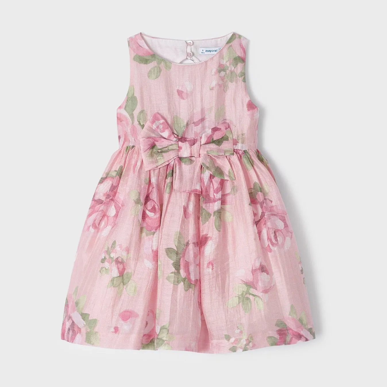 Mayoral Girl Floral Linen Ceremony Dress