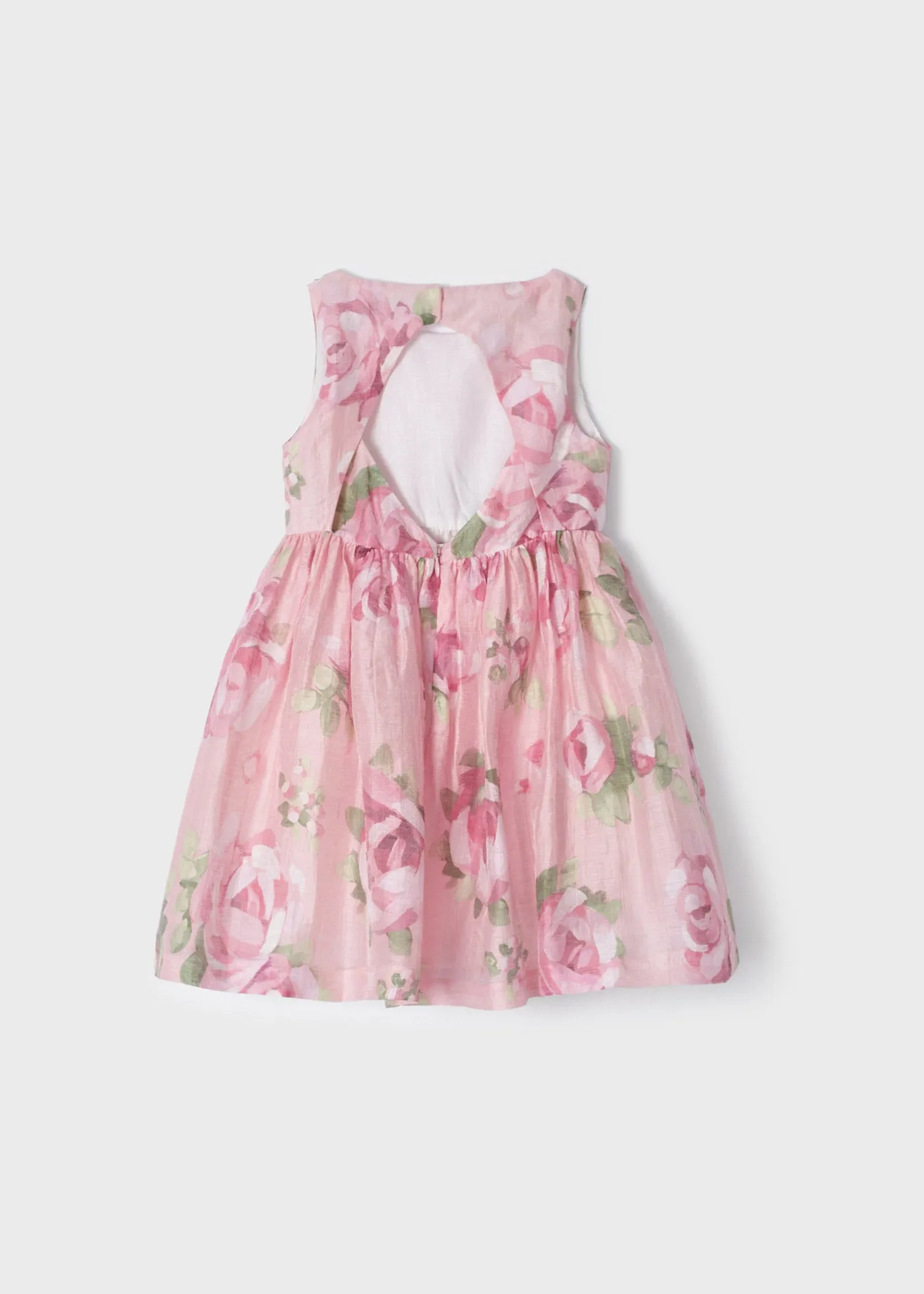 Mayoral Girl Floral Linen Ceremony Dress