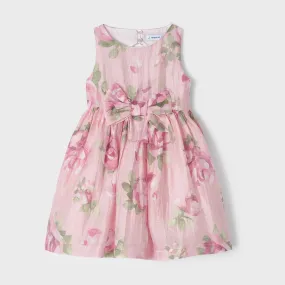 Mayoral Girl Floral Linen Ceremony Dress