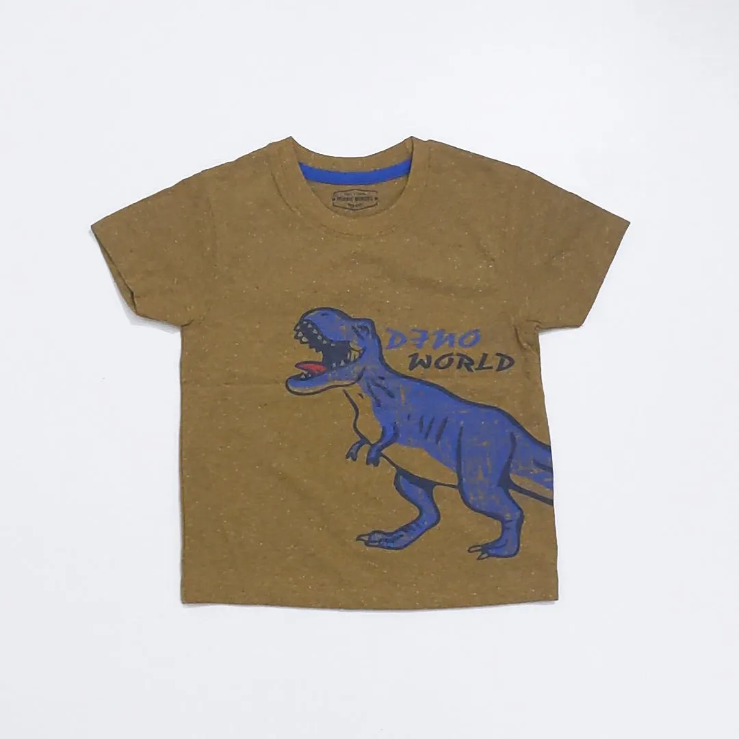 MI - Kids 'Brown' Animal Printed Short Sleeve T-Shirt MI116