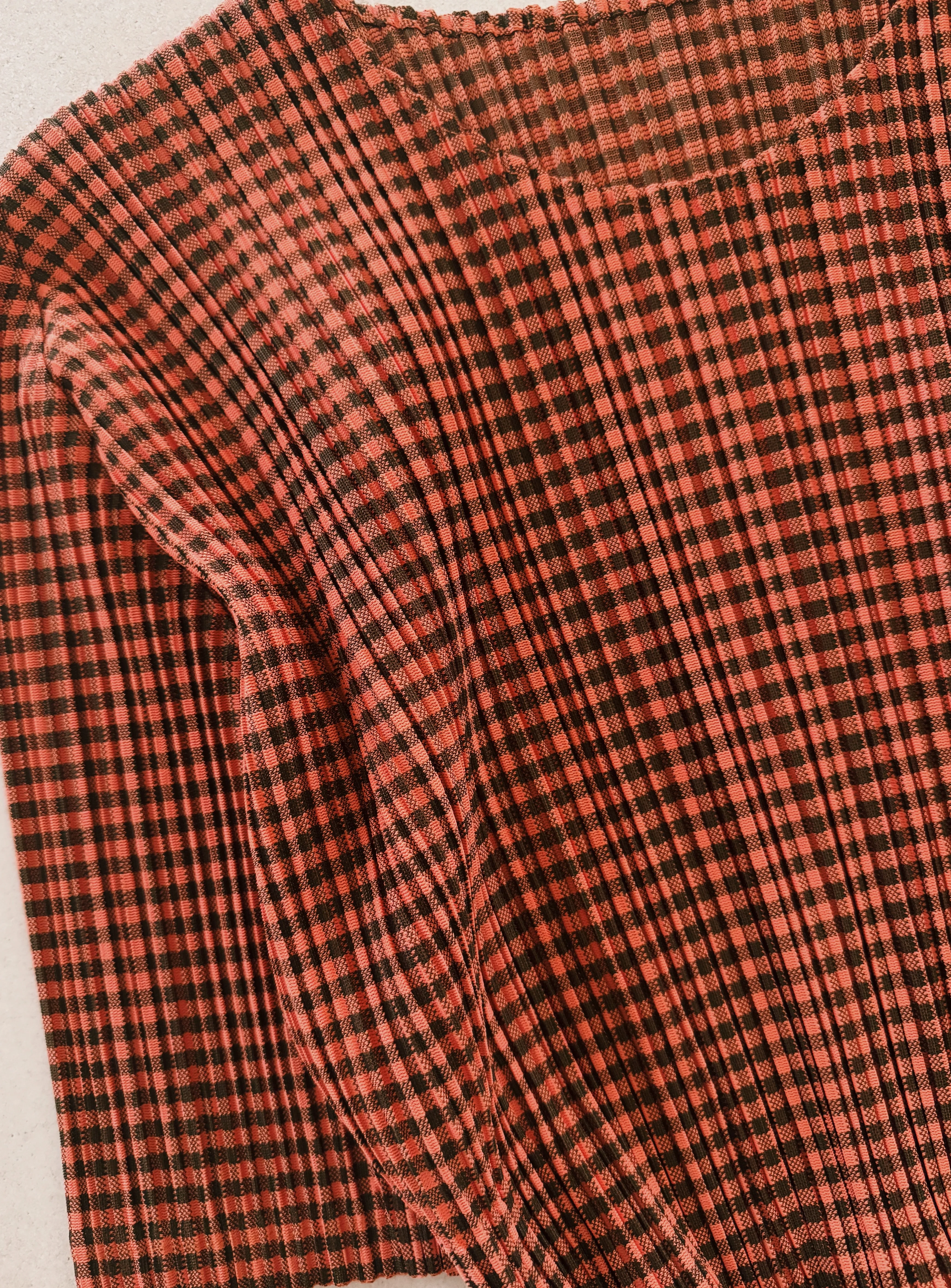 [Milla's Market] Pleats Please Orange Check Top