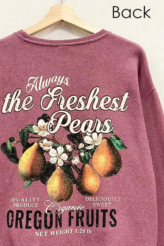 Oregon Pears Front and Back Sweatshirt S-XL