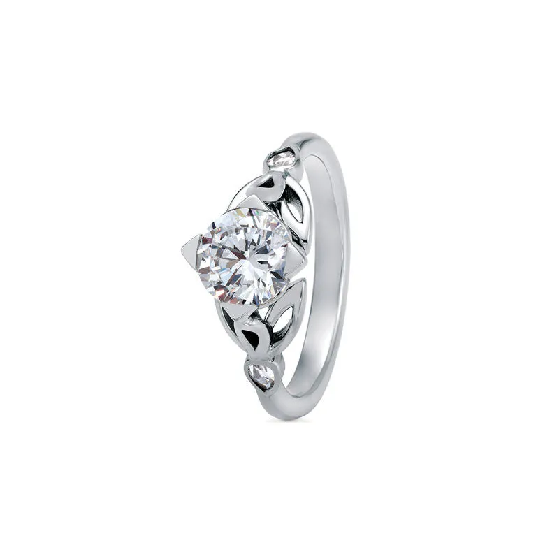 Peebles Round Brilliant Diamond Engagement Ring