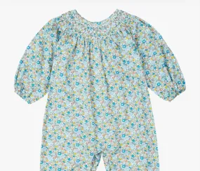 PETITE CONFECTION~ Floral smocked onsie