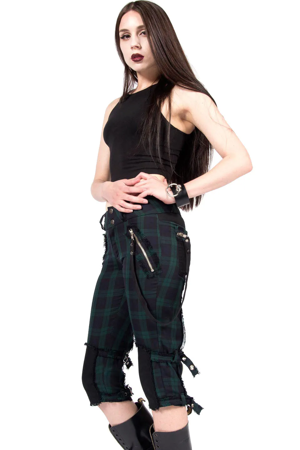 Vintage Punk & Disorderly Green Capri Pants