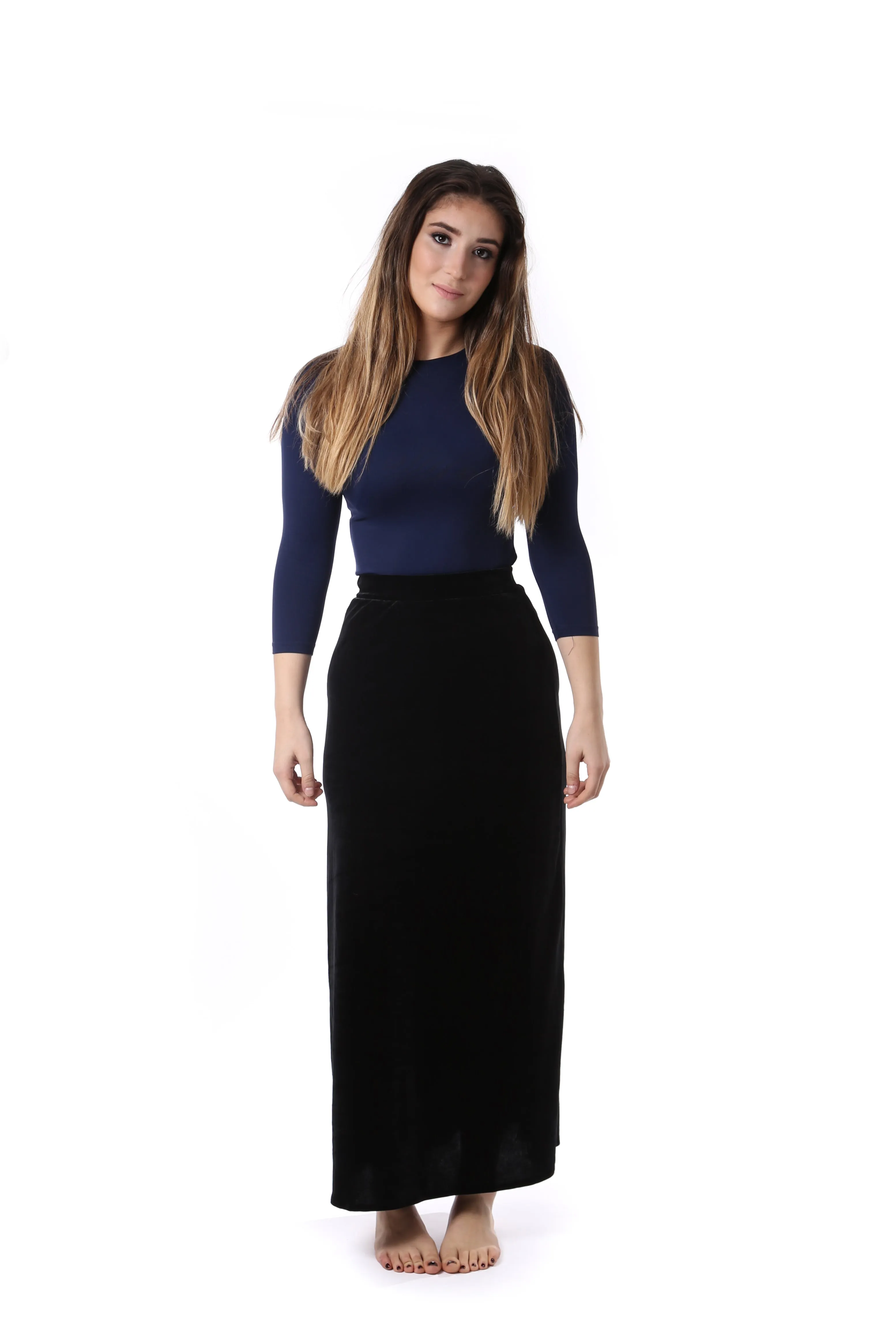 Women's Velour Maxi Skirt